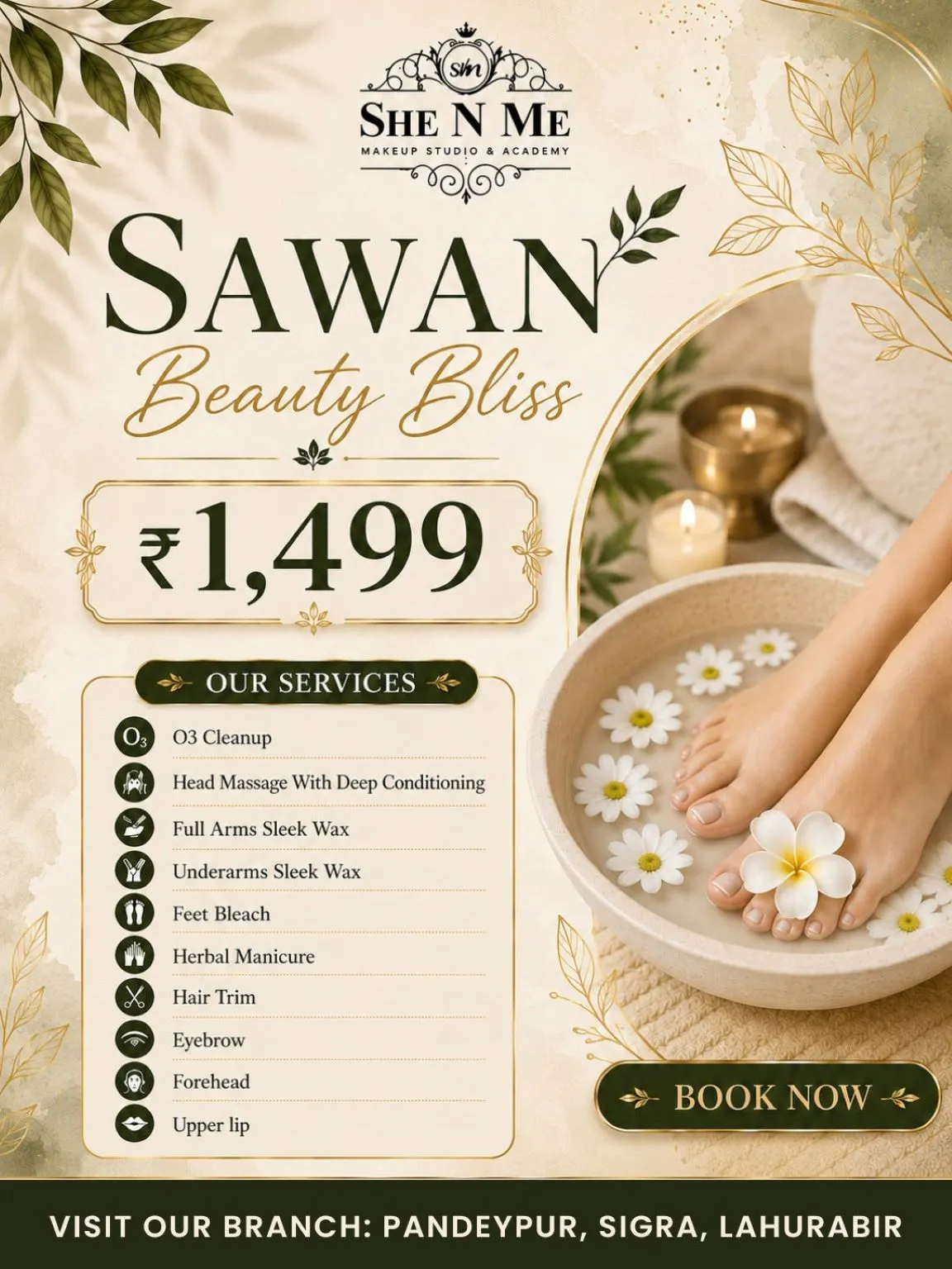 She N Me Salon Sawan Beauty Bliss offer